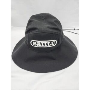 Battle Sports Coaches Bucket Hat in Black One Size Mesh Top Adjustable Strap
